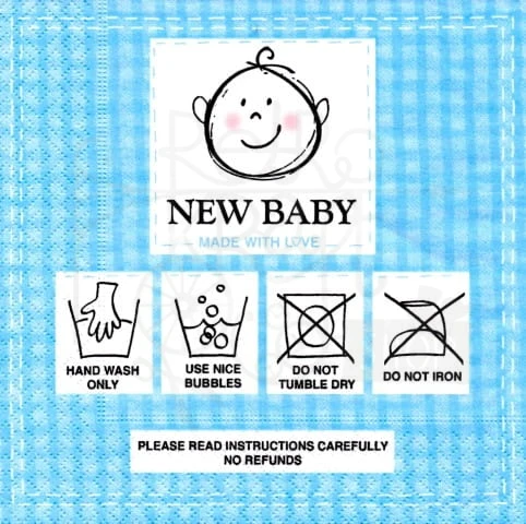 Serwetka 33 x 33 - New baby niebieski