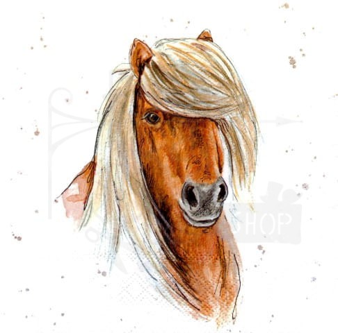 Serwetka 33x33 - Koń