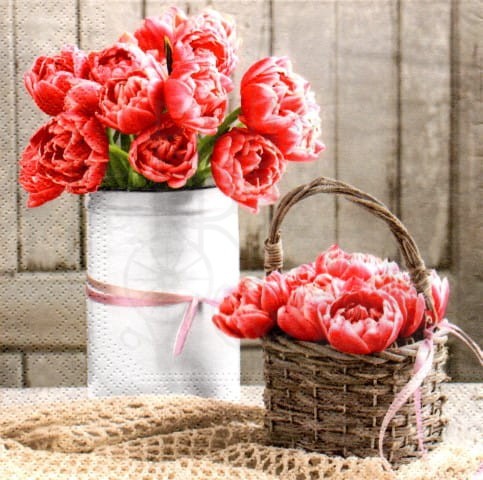 Serwetka 33 x 33 - Peonie