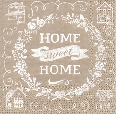 Serwetka 33 x 33 - Home sweet Home