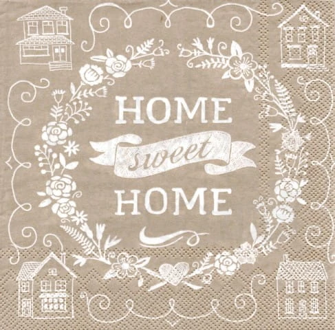 Serwetka 33 x 33 - Home sweet Home