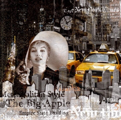 Serwetka 33 x 33 - Marylin Monroe, Nowy York