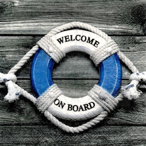 Serwetka 33 x 33 - Koło ratunkowe Welcome on board