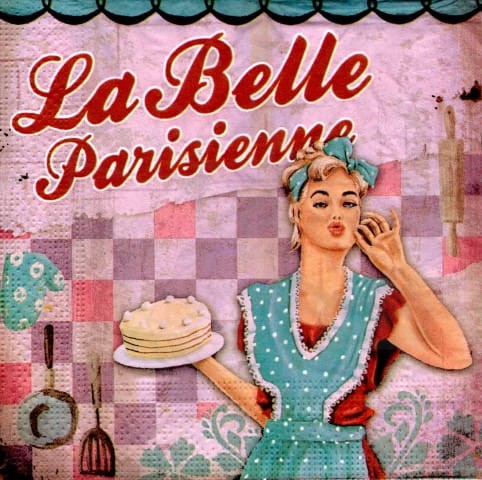 Serwetka 33 x 33 - La belle Parisienne, piękna Paryżanka
