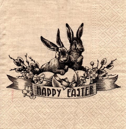 Serwetka 33 x 33 - Zajączki Happy Easter