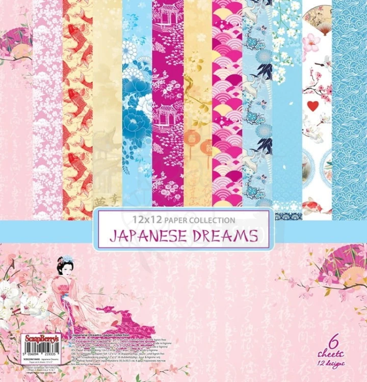 Papier 30x30 Scrapberry's Japanese Dreams Zestaw papierów