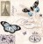 Serwetka 33 x 33 - Motyle na pocztówce
