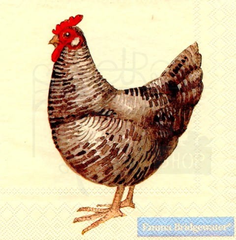 Serwetka 25 x 25 - Kura, Wielkanoc