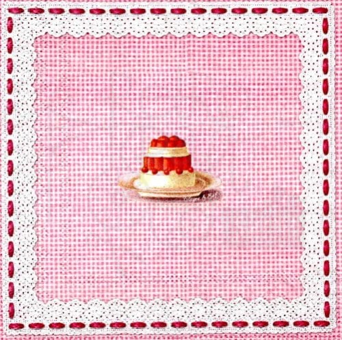 Serwetka 33 x 33 - Ciasta, słodkości