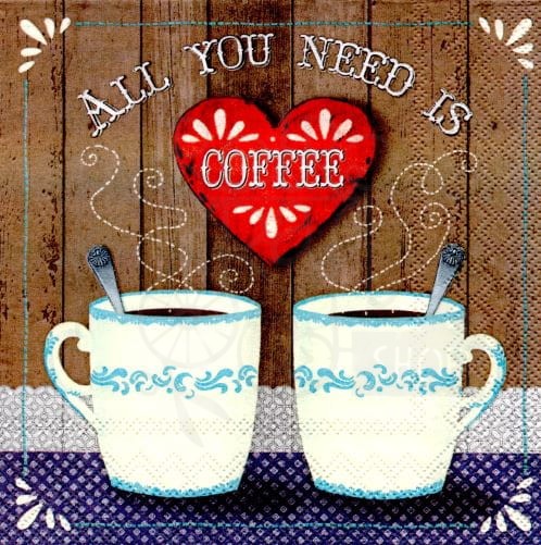 Serwetka 33 x 33 - All you need is coffe, kawa