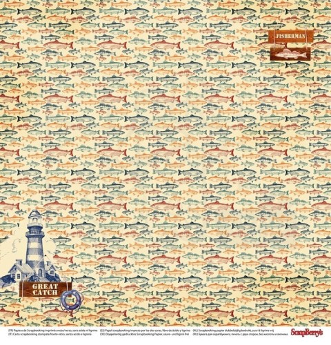 Papier 30x30 Scrapberry's Adventure Awaits Gone fishing