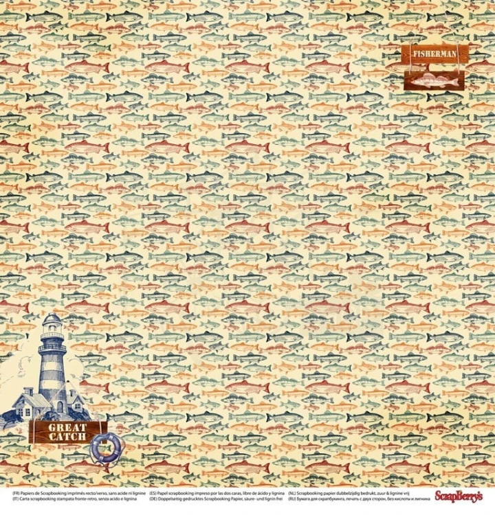 Papier 30x30 Scrapberry's Adventure Awaits Gone fishing
