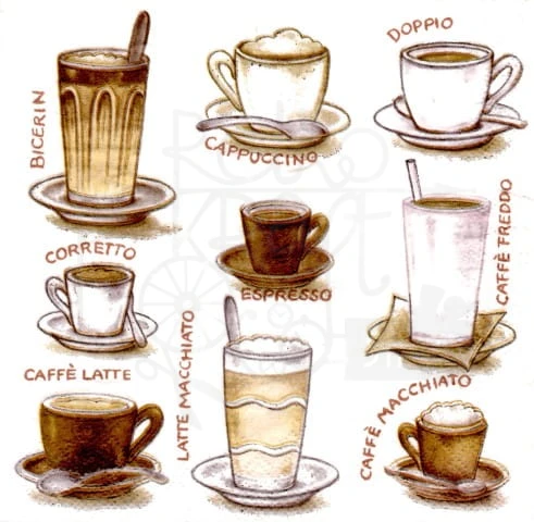Serwetka 33 x 33 - Kawa, cappuccino, espresso