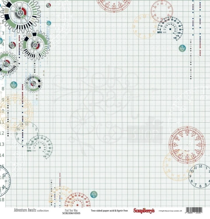 Papier 30x30 Scrapberry's Adventure Awaits Find Your Way