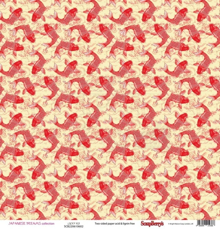 Papier 30x30 Scrapberry's Japanese Dreams Lucky Koi