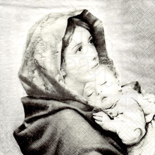 Serwetka 33 x 33 - Madonna z dzieciątkiem