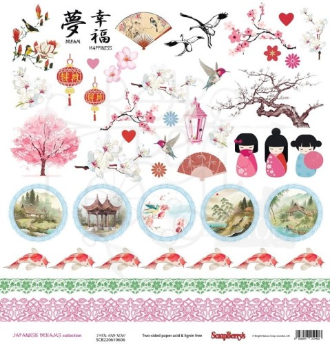 Papier 30x30 Scrapberry's Japanese Dreams Then and Now