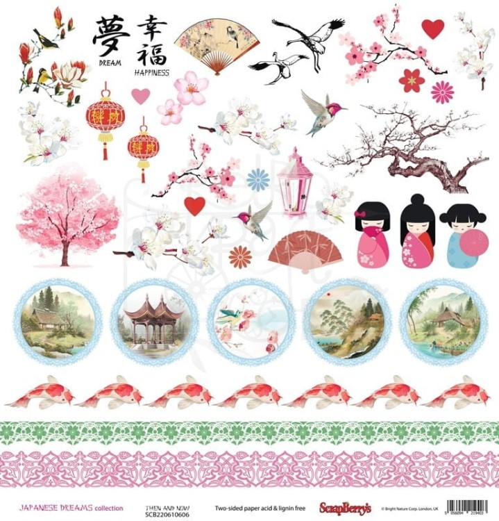 Papier 30x30 Scrapberry's Japanese Dreams Then and Now
