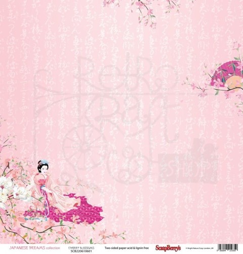 Papier 30x30 Scrapberry's Japanese Dreams Cherry Blossoms