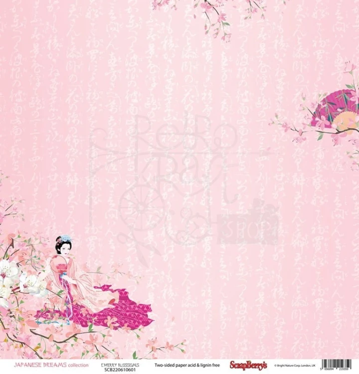 Papier 30x30 Scrapberry's Japanese Dreams Cherry Blossoms