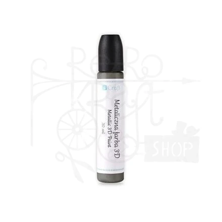 Metaliczna farba 3d, 30 ml - sequin black