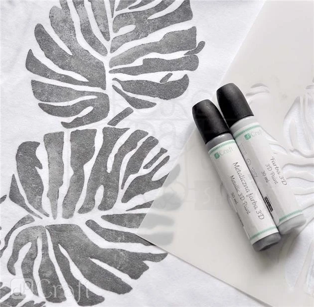 Metaliczna farba 3d, 30 ml - sequin black