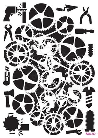 Szablon A4 21 x 30 cm Trybiki steampunk