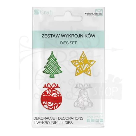 Zestaw wykrojników DP Craft - świąteczne dekoracje, 4 szt.