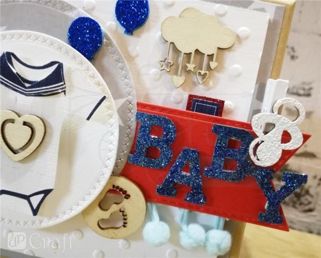 Kształty z drewna - baby, 40 szt.