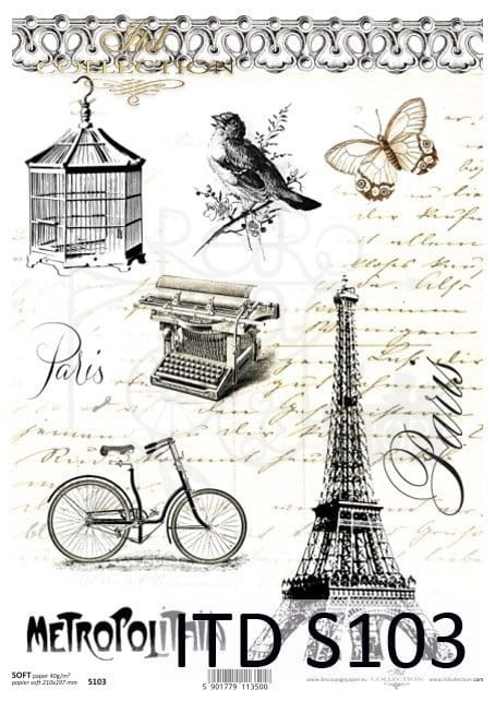 Papier decoupage SOFT ITD S0103