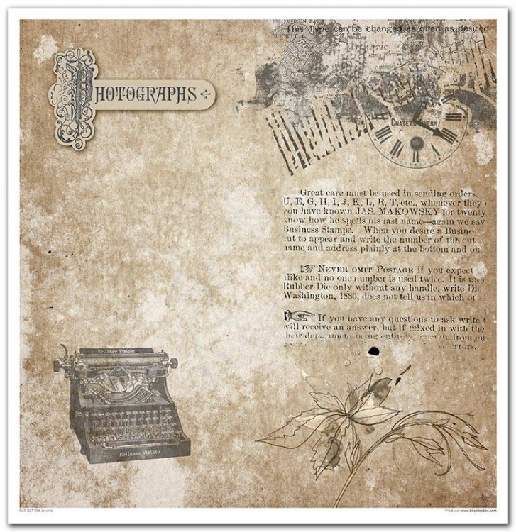 Zestaw do scrapbookingu SLS-027 'Old Journal'