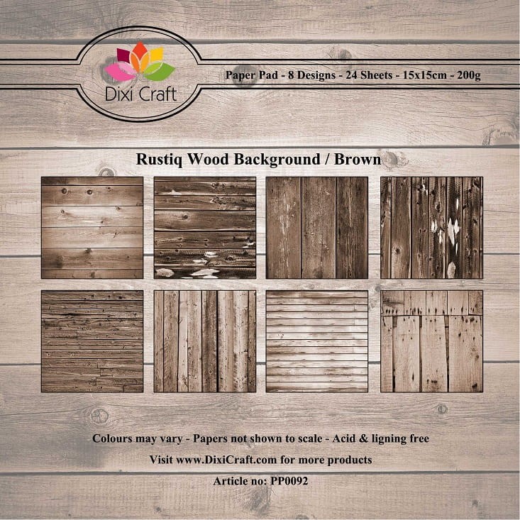 Papiery Dixi 15x15cm - Rustiq Wood Background Brown, deski