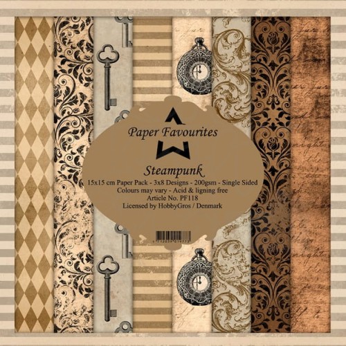Papiery Dixi 15x15cm Steampunk