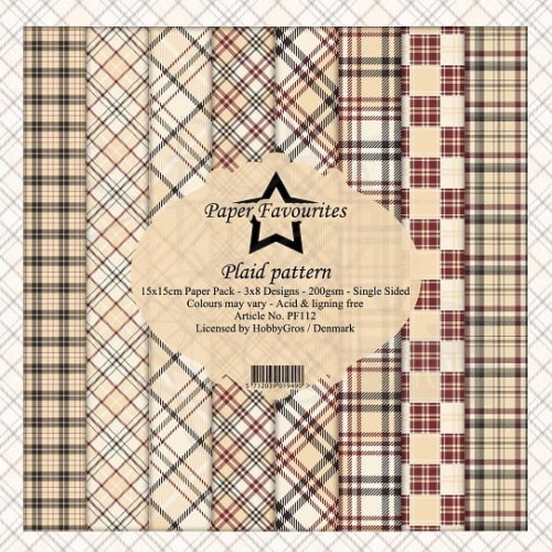 Papiery Dixi 15x15cm Plaid Pattern