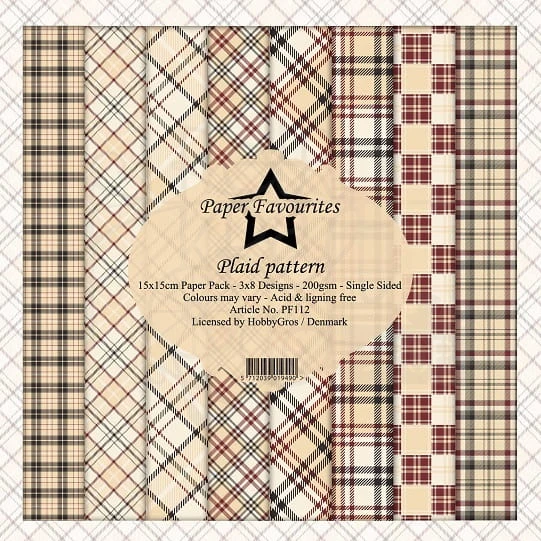 Papiery Dixi 15x15cm Plaid Pattern