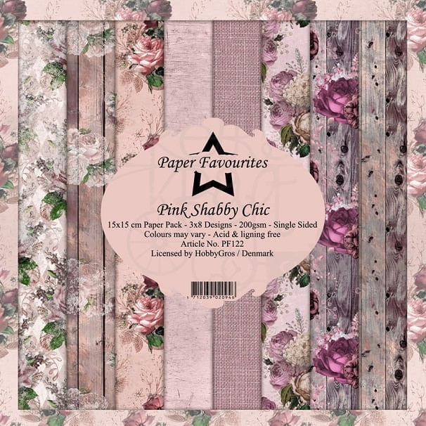 Papiery Dixi 15x15cm Pink Shabby Chic