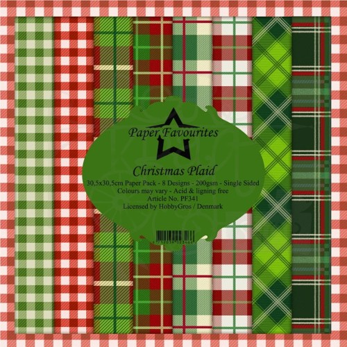 Papiery Dixi 30x30cm Christmas Plaid, kratka