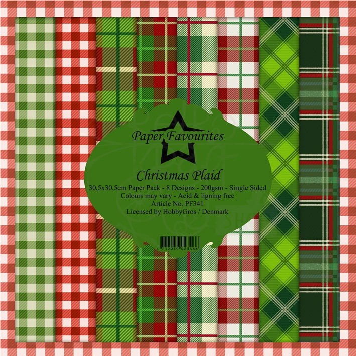 Papiery Dixi 30x30cm Christmas Plaid, kratka