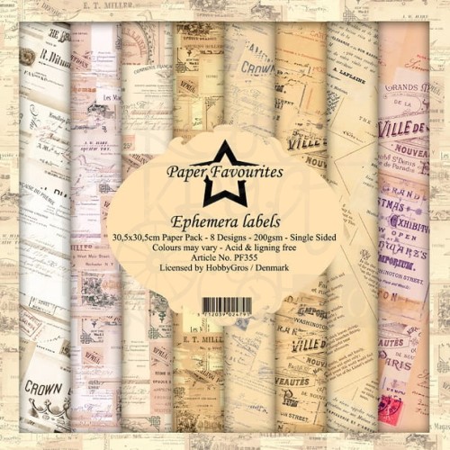 Papiery Dixi 30x30cm Ephemera Labels