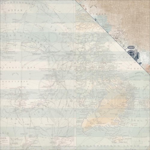 Papier 30x30 Kaisercraft High Tide Sea Map