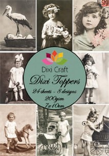 Papiery Toppers Dixi 7x10cm 0002, retro dzieci