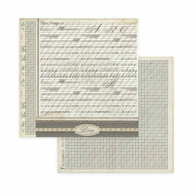Zestaw papierów do scrapbookingu 20,3x20,3cm Caligraphy Stamperia