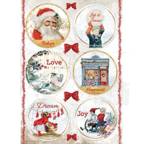 Papier ryżowy A4 Romantic Christmas Stamperia