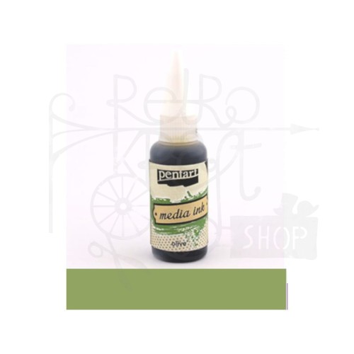 Tusz media ink 20 ml oliwkowy Pentart