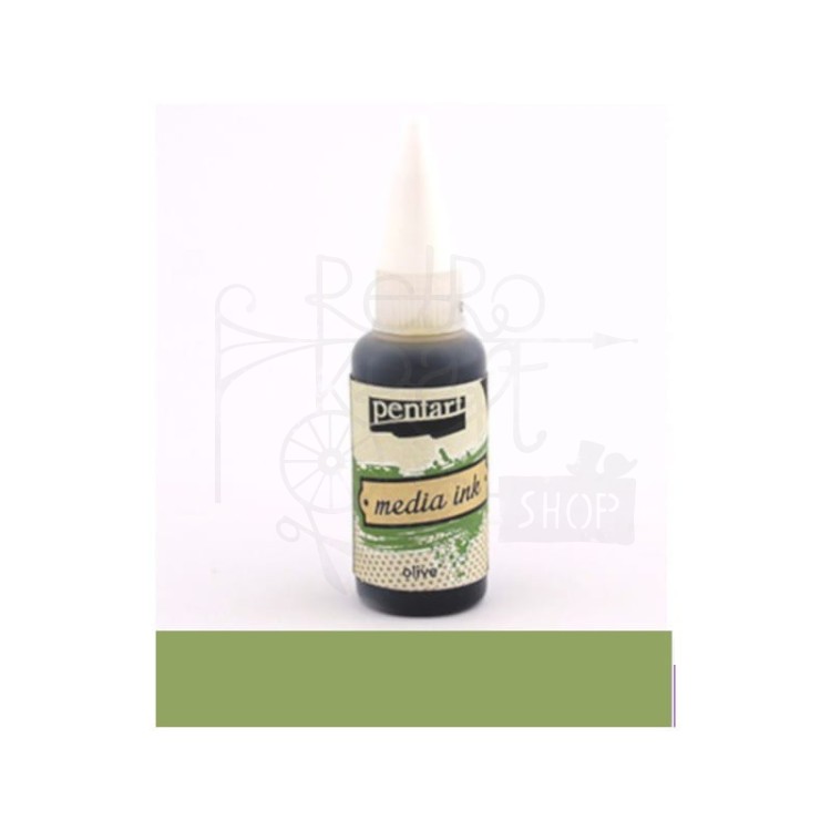 Tusz media ink 20 ml oliwkowy Pentart