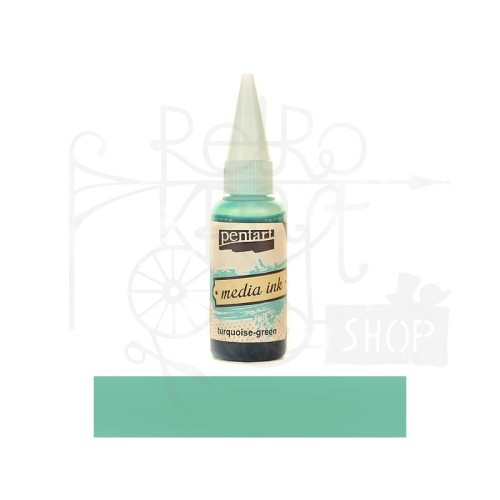 Tusz media ink 20 ml turkusowy Pentart