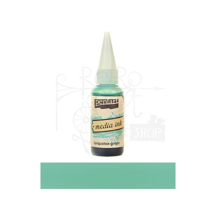 Tusz media ink 20 ml turkusowy Pentart