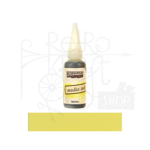 Tusz media ink 20 ml cytrynowy Pentart