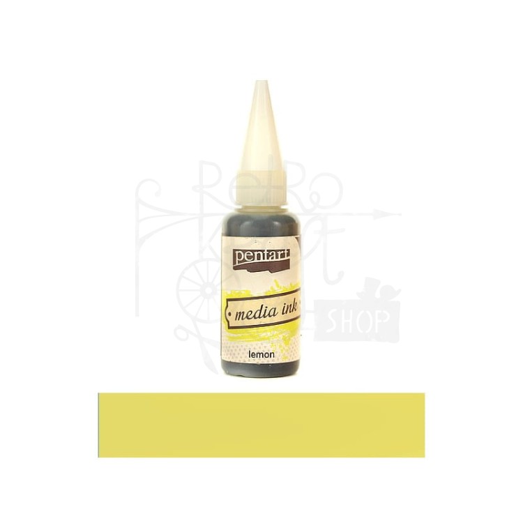Tusz media ink 20 ml cytrynowy Pentart