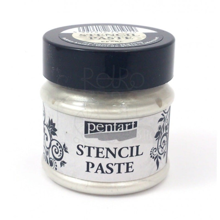 Pasta do szablonów 50ml perłowa lodowy kwiat Pentart